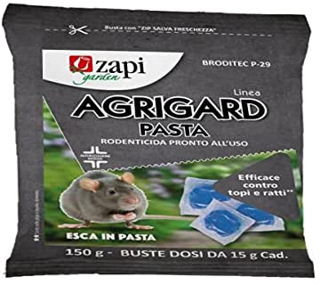 ZAPI | Esca Topicida Professionale Rodenticida Pronto Uso Veleno per Topi Ratti Nuova Formula per Una Elevata Appetibilità Confezione Richiudibile Salva Freschezza…