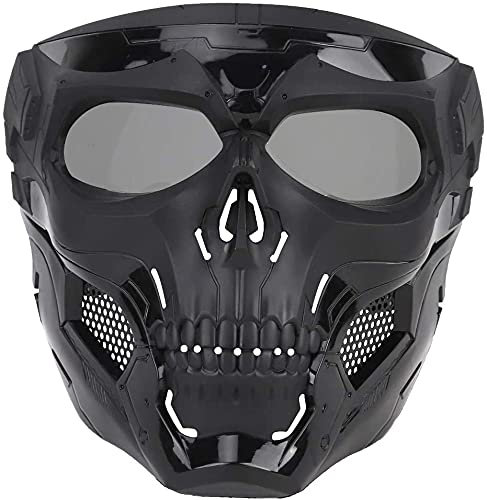 WarmHeartting Airsoft Tattico Skull Messenger Masks Equipaggiamento Protettivo Maschera Integrale per Halloween Caccia Paintball CS Wargame