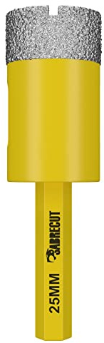 SabreCut 1pc SCRDDB25 25mm Quick Change Self-Cooling Diamond Drill Bit | Self-cooling, self-sharpening diamond grit provides long-life, chip-free drilling in porcelain, granite, marble and cement