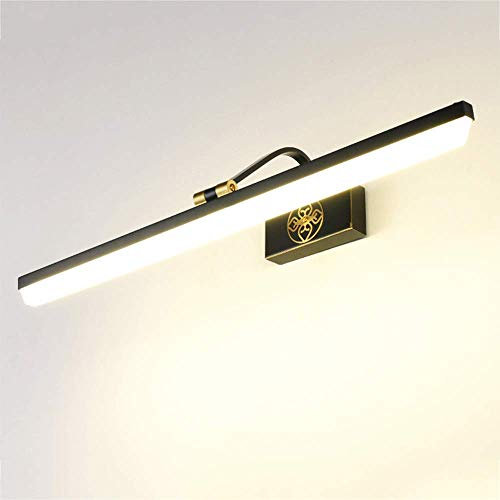 Quevia-Eletro Schwarz LED Spiegelleuchte 8W Badezimmerleuchte 4200K Wandleuchte Eisen & Acryl-Schirm Spiegellampe für Schminklicht Bad Kabinett Schrankbeleuchtung Bilderlampe Spiegel