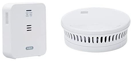 ABUS Kohlenmonoxid-Melder COWM370 - CO-Melder - Weiß & Rauchmelder RWM90 - mit austauschbarer 5-Jahres-Batterie - DIN EN14604 Zertifiziert - für Wohnräume geeignet - 85 dB Alarmlautstärke - Weiß