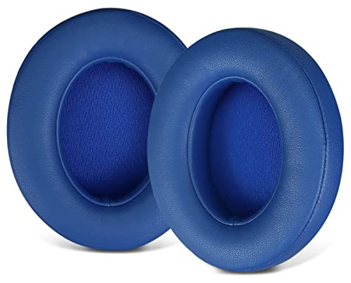 Sinowo Ear Pads, Replacement Earpads Compatible for Beats Studio 2 Studio 3Wired & Wireless Headphones,Ear Cushions with Noise Isolation Memory Foam,Soft Protein Leather(Blue)