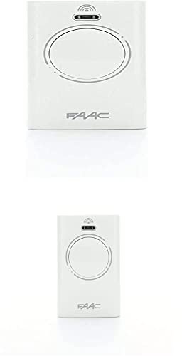 FAAC 787007 XT2 433 - Automazione Cancello Telecomando, Bianco & XT2 868 SLH LR Radiocomando trasmittente 868MHz, Bianco