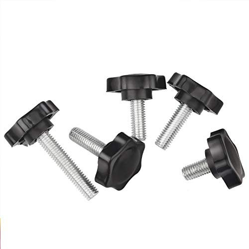Schraubensatz Befestigungsschrauben Käfigmuttern, Rändelschraube 10 Stück/Set M4 M5 M6 Außengewinde Sternförmiger Kopf Klemmmuttern Knopf for Industriegeräte Kunststoff-Kohlenstoffstahl-Verzinkung (Gr
