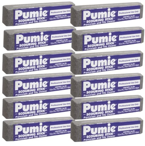 12 Stück PUMIE STICK Reinigungsstein für Grill WC Ofen Bimsstein Scouring Block