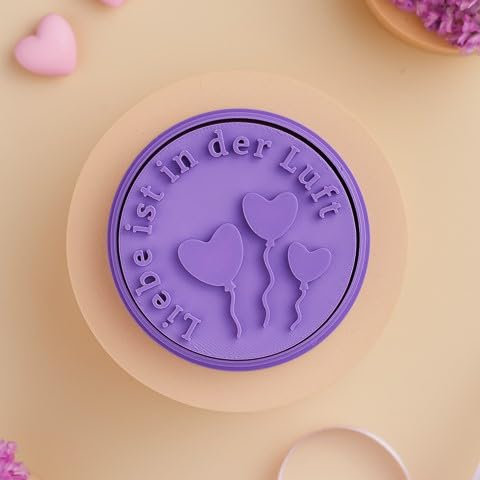 Liebe ist in der Luft Ausstechform Persönliche Botschaften Keksausstecher & Keksstempel Romantische Plätzchenform Ideal für Geschenke