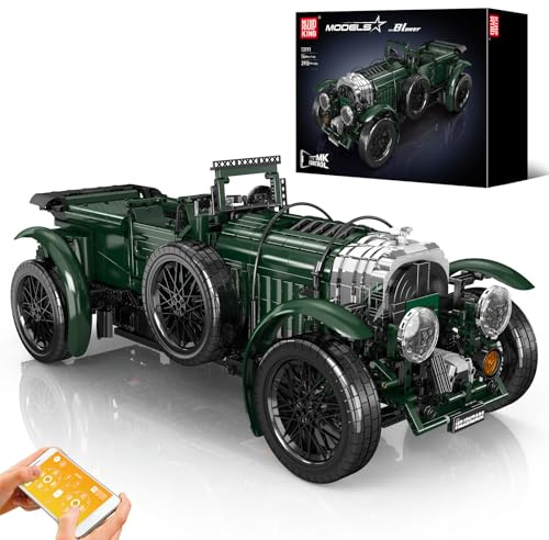 Mould King 13191 Modelo de Bloques de construcción de Coche clásico teledirigido, con Mando a Distancia y aplicación Dual Control, Juego de construcción de Coche como Juguete/Regalo (3918 Piezas)
