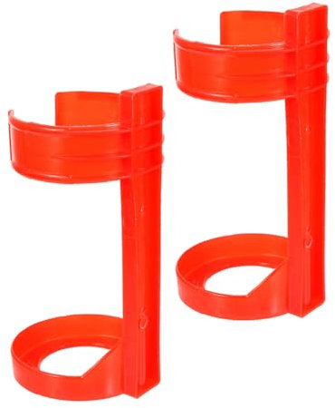 MUCKLILY 2pezzi Supporto Estintore in Plastica per Auto Camper Camion Rosso Staffa di Primo Avviso Supporto di Montaggio per Estintore Staffa Parete