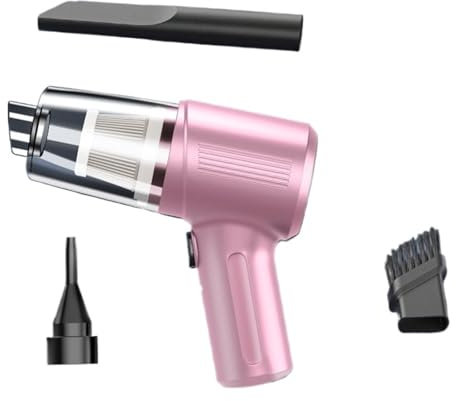 CQJJXKYC aspirapolvere portatile Aspirapolvere per auto wireless Mini apparecchio di pulizia integrato con soffiaggio ad alta potenza e aspirazione multifunzionale aspirador potente(Pink)