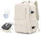BJLFS Sac à dos Sous Vide Avec Pompe Bagage a Main Ryanair Sac à dos Voyage Cabine Avion Sac à Vide de Compression Portable Sac étanche pour Ordinateur Portable Beige