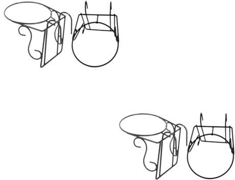 Toddmomy 4piezas Soporte Colgante para Macetas De Flores Estante De Plantas De Diseño Elegante para Balcones y Barandillas para Jardines y Decoración De Interiores