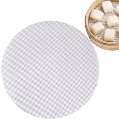 2Pack Silicone Steamer Mat Non-Stick Mats for Dumplings Buns Cooking Dim Sum b-amboo Steamer Mat for Home Kitchen Cooking Reusable Steamer Liners