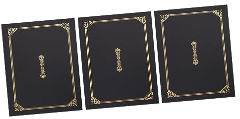 Happyyami 3pièces Couvertures De Certificat Carton Porte-récompense Et Porte-document Lot Pour Protéger Diplômes Et Lettres
