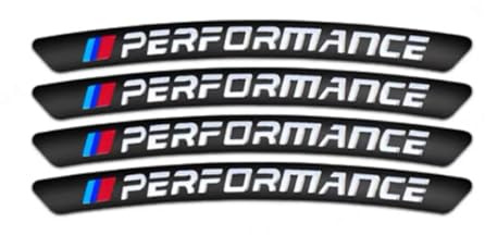 Autocollant voiture, 4 Pièces, Stickers voiture personnalisé, Autocollants pour Jantes de Voiture, Autocollants 3D pour Pneus et Roues, Compatible avec Plupart des Voitures et Motos