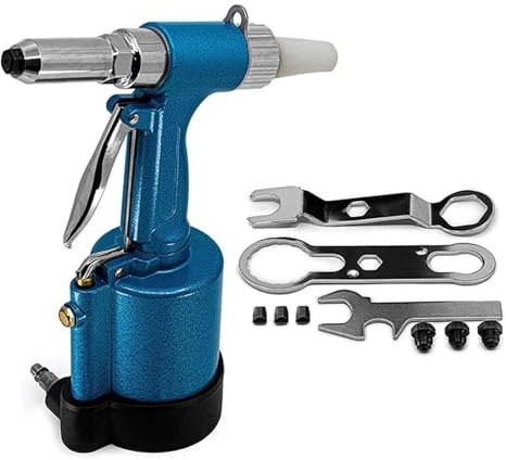 Pistola remachadora neumática hidráulica de aire, herramienta remachadora eléctrica, for tamaños de 5/32, 3/16, 1/8, 1/4 (2,4-5,0 mm), for trabajo pesado