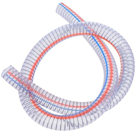 ARTIBETTER Manguera Flexible de PVC con Alambre para Desagüe Rápido Transferencia de Aceite y Agua Tubo Transparente para y Sistemas de Drenaje