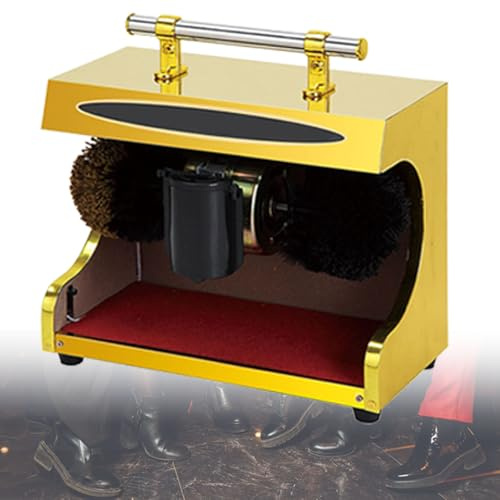 Lucidatrice automatica per scarpe, elettrica, con doppia spazzola combinata, per casa, hotel, banca, ufficio, spazzola meccanica per scarpe