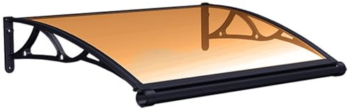 Pensilina per portafinestra Patio 47x83in, pensilina per grondaia in policarbonato, Protezione UV Pioggia Neve Luce Solare Foglio Cavo, pensilina per portafinestra Tenda Esterna