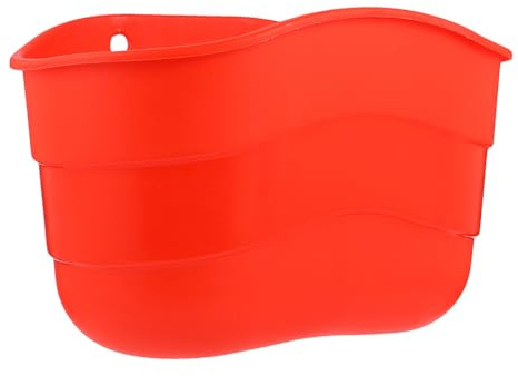 TOBBOMEY Cesta para Manillar de Bicicleta y Patinete Infantil en Plástico Rojo, Fácil de Montar, Resistente y Adecuada para y Niñas en Actividades al Aire Libre