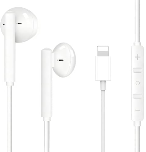 Qi Gxinr In Ear Headphones wired for iPhone,Earbuds Wired Earphones HiFi-Audio Stereo Noise Isolating with Call and Volume Control Compatible with iPhone 14/13/12/12Pro/11/11Pro/X/XS/SE/XR/8Plus/7Plus