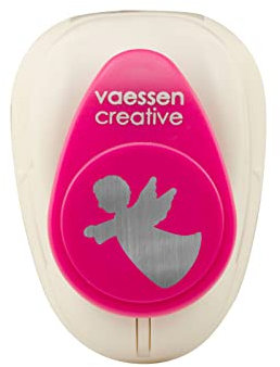 Vaessen Creative Craft Paper Punch - Angel flying - 2,2 x 2,3 cm - Circle Cutter for Crafting and Card Making