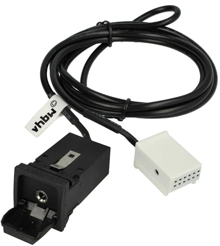 vhbw AUX Audio Adapter Kabel KFZ Radio kompatibel mit Audi/Seat | Skoda / VW RCD500 | RCD310, MFD2, RCD200, RCD300, RCD210 Auto, Autoradio
