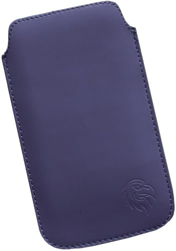Davii Schutztasche Handytasche für Samsung Galaxy S8 Plus / S9 Plus mit Hülle, Hülle Einsteck Etui Lasche flach mit Band weich Adler Premium SXS Dunkel-Lila