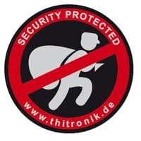 Thitronik 100940 Warnaufkleber Security Protected 3 Stück
