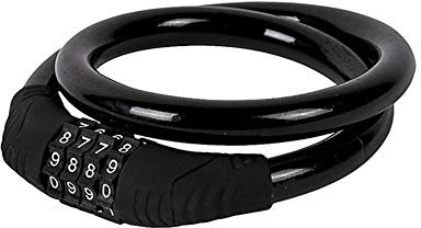 Lucchetto per bicicletta, lucchetto regolabile per bicicletta, 4 cifre, codice intelligente, 65 x 11 mm, cavo antifurto Lucchetto per bicicletta, scooter, moto, cancello per bicicletta, passeggini e