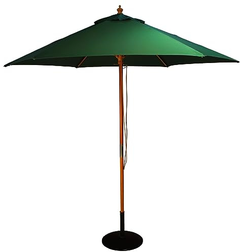 BrackenStyle Wooden Garden Parasol, Green, 15kg