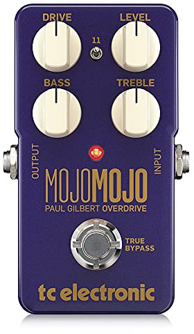 TC Electronic MOJOMOJO PAUL GILBERT EDITION Pedale MOJOMOJO OVERDRIVE modificato speciale, progettato in collaborazione con Paul Gilbert con interruttore Mod extra gain, headroom elevato e controlli precisi