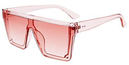 FOURCHEN Occhiali da sole quadrati oversize per donne uomini moda piatto top grande telaio sfumature
