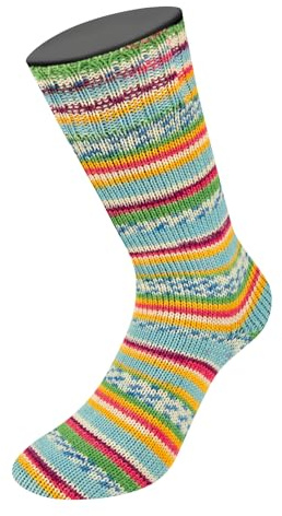 LANA GROSSA Landlust die Sockenwolle | Garn aus Merinowolle in verschiedenen Farben | Handstrickgarn aus 80% Schurwolle (Merino) & 20% Polyamid | 100g Wolle zum Stricken & Häkeln | 420m Garn FB711