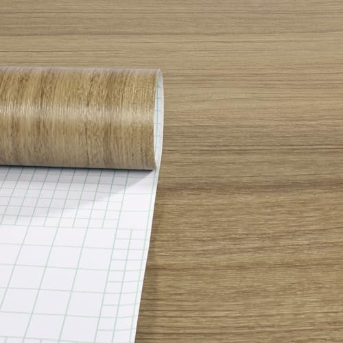 Warmiehomy Papier peint autocollant en vinyle effet bois 60 cm x 5 m pour meubles, cuisine, plans de travail