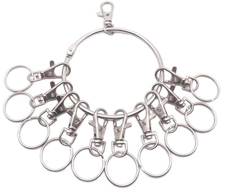 Maxtonser Organizador de Llaves de aro Redondo Grande, Anillos de Metal portátiles, gestión de llaveros, Llavero Colgante rápido, Duradero