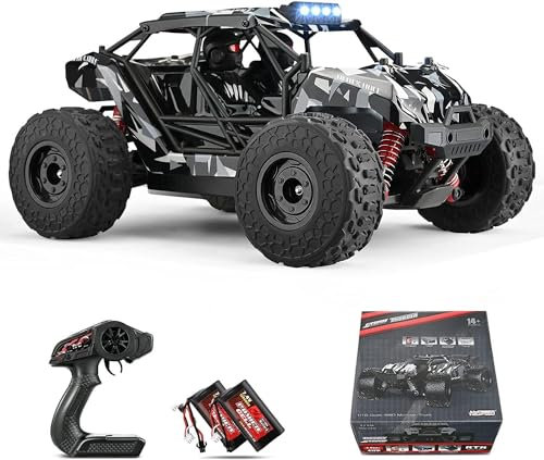 Othlaver 1:18 Remote Control Car,4WD 60Km/h RC Car, Waterproof Drift Off-Road New Upgraded Brush Motor with 2 Rechargeable Batteries,All Terrain 2.4Ghz Off Road Crawler Radio Controlled