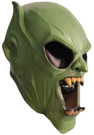eLymwoo Green Goblin Latex Mask, Horror Costume-Masks for Unisex, Halloween Party Performance Prop