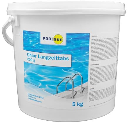 PoolSun Chlor Langzeittabs 200g - 5kg - zur schnellen Wasseraufbereitung