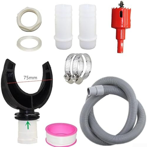 Colección fiable de agua de lluvia de 75 mm, incluye recogedor de lluvia Regendieb y bajante (juego de 75 mm (sin filtro)