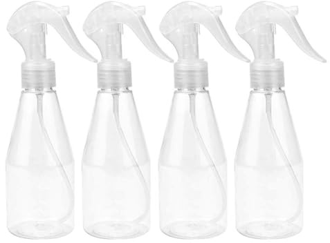 Ehuihuan 4 Pièces Spray Vide Vaporisateur Rechargeable, 200 ml Brumisateur Réutilisable Eau, Portable Convient pour la Coiffure, le Jardinage, le Nettoyage de Meubles