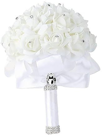 STOBAZA Einzigartiger Hochzeitsstrauß Brautsträuße Kunstblumen Seidenrosen Brautstrauß Elegant Und Zart Für Brautpartys