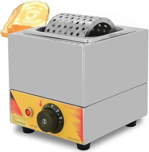 SUCRFXJ Kommerzieller Butterroller, Edelstahl-Butterverteilerrad, elektrische Käsewärmer-Brotbutterrad-Rollenmaschine, einstellbare Temperatur von 30–80 °C, for den Heimgebrauch im Restaurant