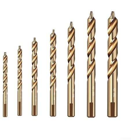 Broca escalonada para aplicaciones de acero inoxidable, 1 unidad, cobalto M35 con doble espiral de eliminación de virutas y diseño ergonómico de mango (11 mm)