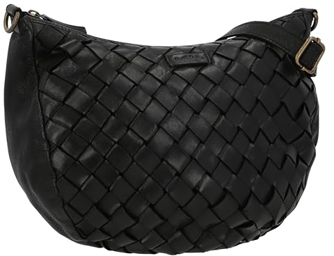 Gusti Borsa a tracolla in pelle - Clover Borsa a Spalla, Mano da Città in Pelle Vintage Nera