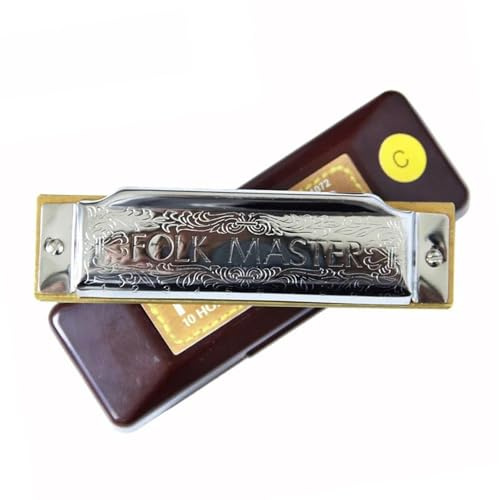 Mundharmonika Professionelle Mundharmonika Standard-Anfänger Diatonische Blues-Mundharmonika 10 Löcher Tonart C Musikalisches Geschenk(Gb)
