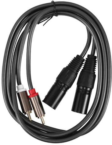 QUMIIRITY Rca to Xlr Male Audio Cable for Mixer and Amplifier Dual Rca to Xlr Male Cable for Sound Transfer