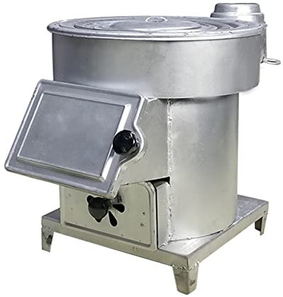 Réchaud de camping multifonctionnel sans fumée en fonte pour bois et charbon pour utilisation en intérieur/extérieur, poêle portable à économie d'énergie pour tentes, villas, abris (55 x 37 cm)