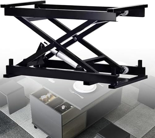 Elektrischer Couchtischständer, multifunktionaler Scherenhebebühne mit Fernbedienung, ideal für Zuhause Esszimmer und Büro