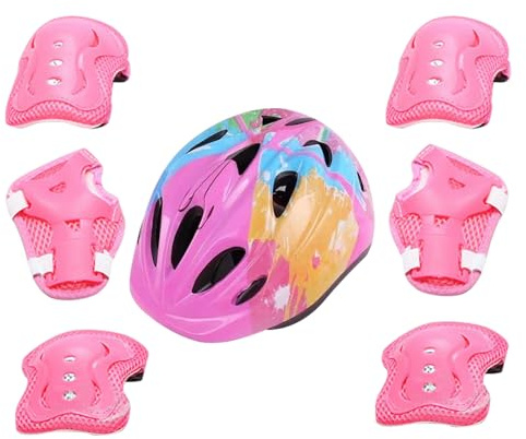 Casque et Genouillères | Casques, Protège-Coudes, Protège-Genoux Et Protège-Poignets pour ,Équipement de Sécurité Sportif pour Roller Patinage Cyclisme et Trottinette
