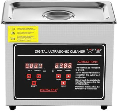 UIGJIOG 4.5L, 304 Ultrasonic Stainless Steel Cleaning Device 1.3 L-30 L Ultrasonic Cleaner with Digital Display 0-30 Min Cleaning Ultrasonic for Jewellery Glasses Watches